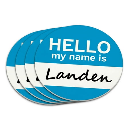 

Landen Hello My Name Is Coaster Set