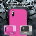 thumbnail image 4 of [3 in 1 for iPhone x Case/iPhone Xs case, with 2 Pack Screen Protector, Liquid Silicone Slim Shockproof Protective Phone Case 5.8 inch [Microfiber Lining] (Hot Pink), 4 of 11