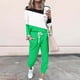 thumbnail image 1 of Puntoco Traje Casual Con Cordón Y Cuello Redondo De Manga Larga Con Estampado Holgado A La Moda Para Mujer Verde Xxl, 1 of 5