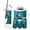 Color 2, variant on Bathroom Accessory Set 6 Piece Magical Peacock Stained Glass Teal Blue Iridescent Feathers Trash can, Toothbrush Holder, Toothbrush Cup, Soap Dispenser, Soap Dish, Toilet Brush Holder