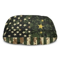 Jeiento American Military Flag Badlands Winch Cover Waterproof Winch Cover Dustproof Winch Cover Ideal for Electric Winches Indoor Outdoor Snowproof Winch Protector