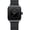 Black, variant on Unisex Square Analog Watch: 3D Bar Index Dial Silicone Strap Luminous Hands Casual Wristwatch for Women Men