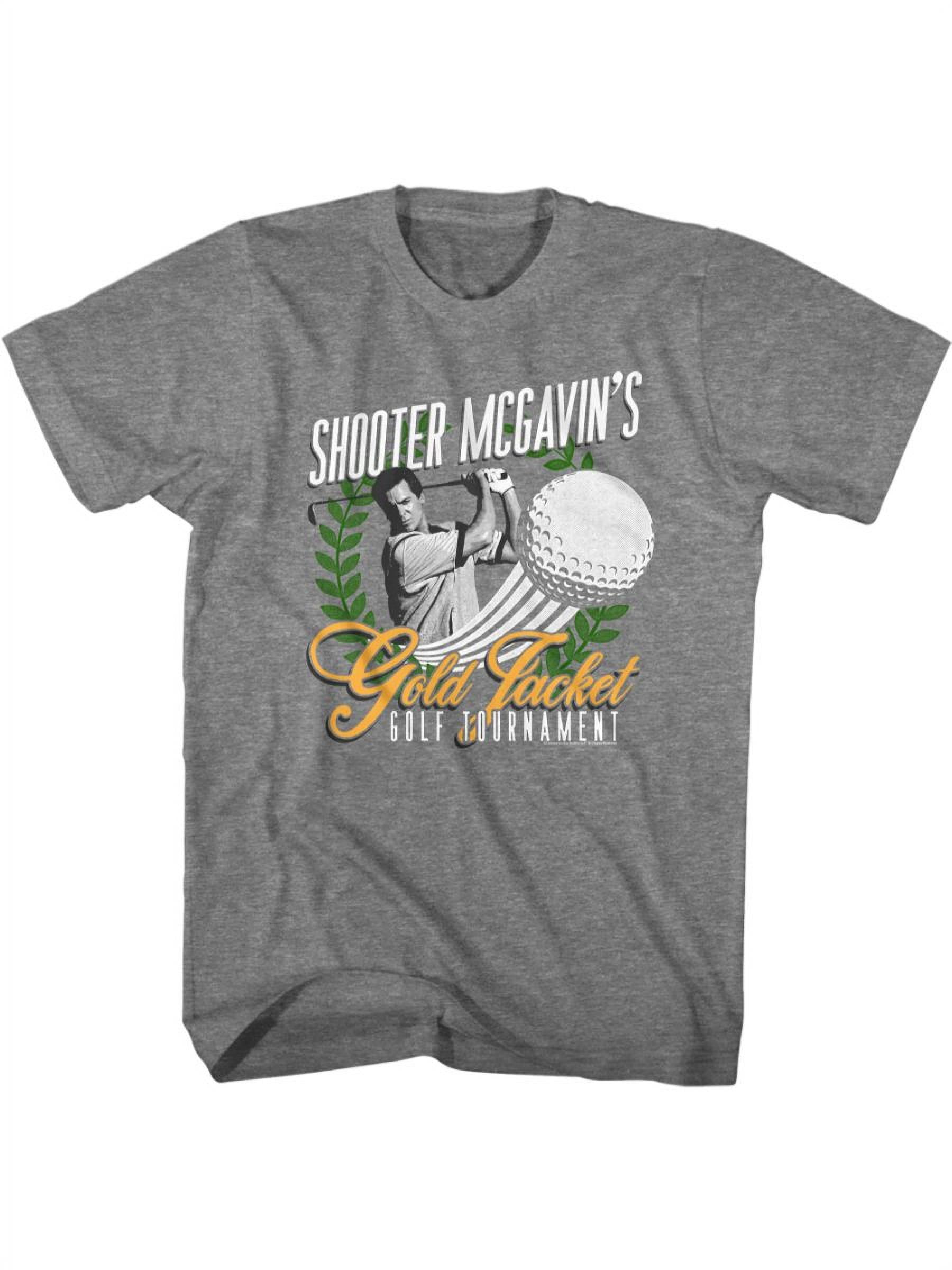 Happy Gilmore 90s Movie Shooter McGavin's Gold Jacket Golf Tournament Adult  Short Sleeve T-Shirt Graphic Tee - Walmart.com