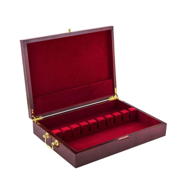 Caja de almacenamiento de cubiertos de madera, organizador de cubiertos y utensilios, decoración resistente para el hogar con tapa, para cubiert