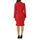 thumbnail image 3 of Conjuntos de falda para mujer INSPIRE CHIC, traje sin cuello, blazer y faldas lápiz, 2 piezas, atuendos elegantes, XL, rojo, 3 of 6
