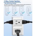 thumbnail image 5 of 3 Paquetes De Extensores De Enchufes Múltiples – Divisor De Pared Eléctrico De 3 Tomas – Adaptador De Toma De Pared Cuadrado De 3 Vías Diseño Compacto Que Ahorra Espacio Para Cruceros, Hogar, Oficina,, 5 of 5