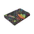 thumbnail image 3 of Rainbow Colored Flora Throw Blanket, Anti-Pilling Ultra-Soft Micro Fleece Cover Blanket for Bed Sofa, for All Seasons, 50"x40", 3 of 9