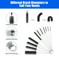 thumbnail image 5 of 12pcs Glass Tube Pipe Cleaners Brush Kit, 17" Long Handle Nylon Straw Brush, 8.2" Different Diameters Brushes, 35" Flexible Double-Ended Hose Brush, 5 of 6