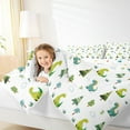 thumbnail image 4 of Homewish Cute Jungle Dino Bedding Comforter Set 2pcs for Kids Teens,Cartoon Wildlife Twin Comforter Sets Microfiber,Woodland Animal Dinosaur Breathable Bedding Set,Luxury Bedroom Decor,Reversible, 4 of 8
