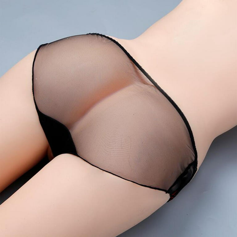 HUPOM Mens Silk Underwear Girls Underwear Briefs Leisure Tie Seamless  Waistband Pink XL 
