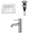 thumbnail image 1 of American Imaginations 21-in. W 1 Hole Ceramic Top Set In White Color - Drain Incl. AI-33075, 1 of 9