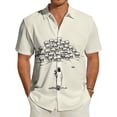 thumbnail image 2 of jowamay Jesus Button Up Shirts for Men Christian Summer Short Sleeve Lapel Religious Hawaiian Shirts Daily Wear, 2 of 8