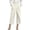Beige, variant on Womens Trousers Lightweight Cropped Wrap High Waisted Wide Leg Pants with Pockets Fashion Clothing Army Green L