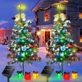 thumbnail image 1 of Luces solares para árbol de Navidad Aukora, 31 cm, 8 modos, paquete de 2, 1 of 5
