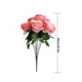 thumbnail image 5 of Matsuzay Ramo de rosas artificiales de 10 cabezas, decoración de simulación, centro de de oficina en casa, rosa falsa Flores artificiales Rosa claro Matsuzay HA7033-04B, 5 of 5