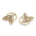 thumbnail image 2 of Ion Plating(IP) 304 Stainless Steel Pendants Laser Cut Moon Phase with Moth Charm Real 18K Gold Plated 30x26x1.5mm Hole: 1.5mm, 2 of 2