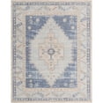 thumbnail image 1 of Unique Loom Whitney Bright Medallion Rug 8' x 10' Rectangle Sky Blue/Ivory, 1 of 1
