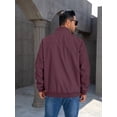 thumbnail image 4 of Colsmile Men's Bomber Jacket, Lightweight Casual Zip Up Windbreaker with Plaid Lining, 4 of 7