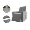 thumbnail image 3 of No. 918 Bellamy Modern Honeycomb Stretch Fit Elastic Recliner Cover, Gray, 3 of 7