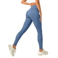 thumbnail image 2 of Riforla Womens Leggings Seamless High Waist Lifting Workout Running Training Fitness Leggings Pants for Women Blue M, 2 of 4