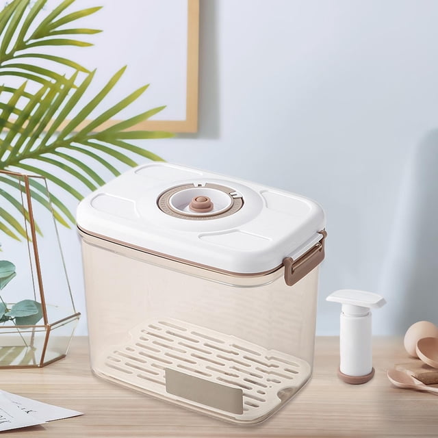 Organizador de refrigerador al vacío Baoblaze 2.7L contenedor de almacenamiento