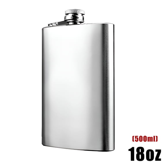 ACDANC Stainless Steel Hip Liquor Whiskey Alcohol Flask Cap Pocket Wine Bottle 1-18oz