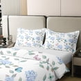 thumbnail image 3 of 100% Organic Cotton Hydrangea Bedding Set Twin Size 2Pcs,Blue Floral Comforter Cover For Adult Teens,Colorful Butterflies Duvet Cover,Rustic Spring Romantic Theme Quilt Cover, 3 of 6