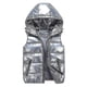 thumbnail image 1 of Chaleco acolchado brillante unisex con capucha y cuello levantado para hombres y mujeres, 1 of 3