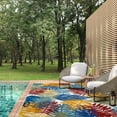 thumbnail image 4 of Leick Home Talipot Bright Palm 6'7" x 9'6" Rectangle Indoor/Outdoor Area Rug, 4 of 19