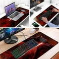 thumbnail image 4 of Large Gaming Mouse Pad Red Custom Mouse Pads,Mousepad with Anti-Slip Rubber Base and Stitched Edges Mouse Mat,Big Desk Pad for Computer Keyboard,Office Desk Mat for Desktop,31.5x15.7 Inches, 4 of 13