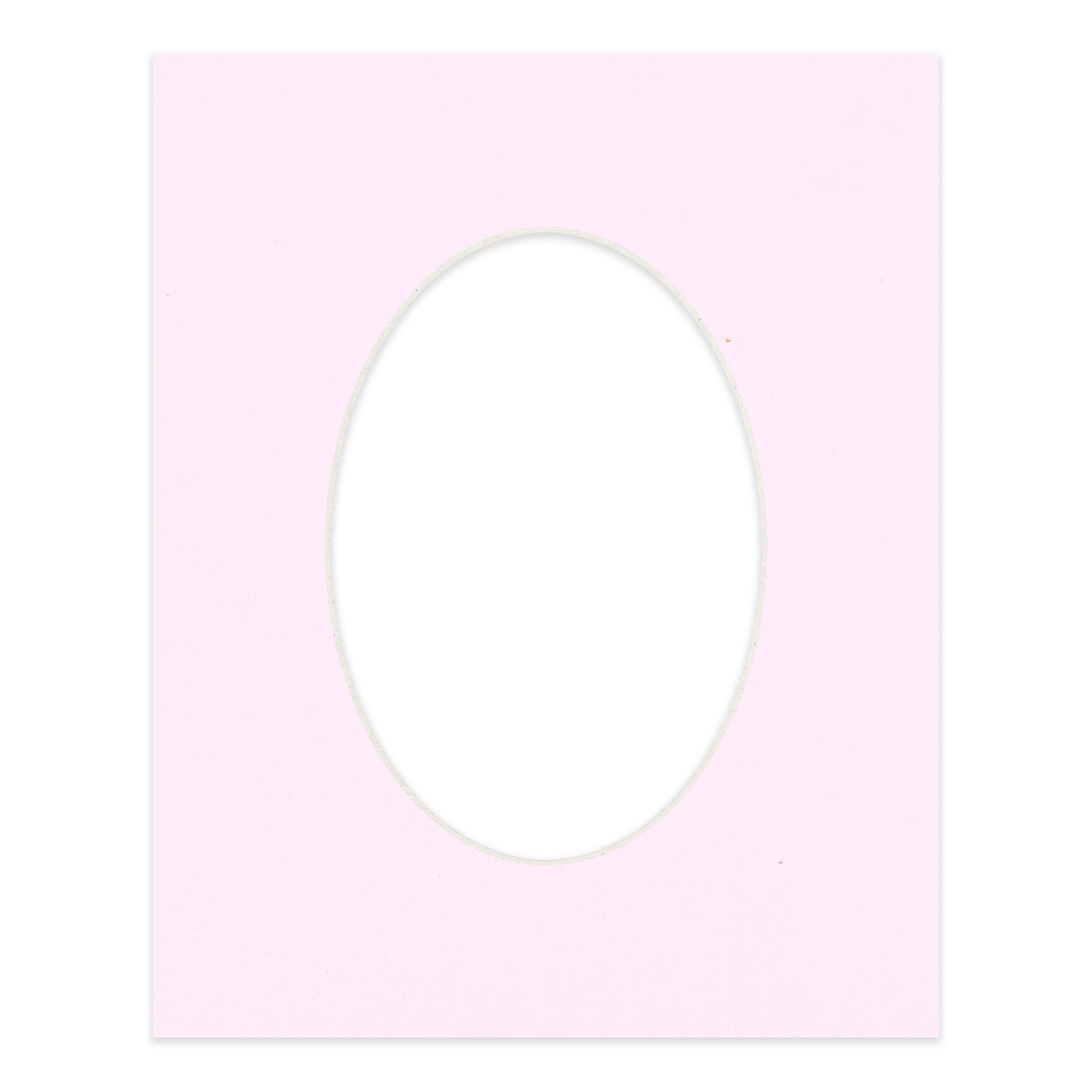 Hollyhock Pink Picture Frame Mat for 18x24 Frames - Oval Opening for 12x18 Photos - 1 Mat
