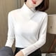 thumbnail image 2 of Camisa térmica de cuello alto medio cepillada de doble cara para mujer, camiseta ajustada gruesa que combina con todo, camiseta de fondo para mujer, 2 of 5