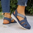 thumbnail image 5 of Viluyesy Womens Wedge Sandals, Closed Toe Soft Sole Wide Width Ladies Slingback Comfort Shoes Blue US6.5, 5 of 9