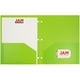 JAM PAPER Pochettes Perforées 3 Trous en Plastique Robuste - Vert Citron - 6/Pack – image 4 sur 6
