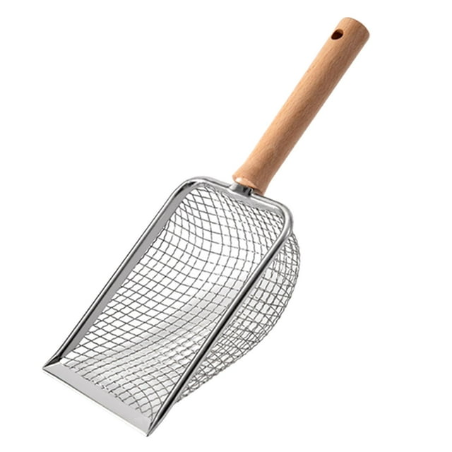 Yinanstore Cats Litter Scoops Pets Sifter Spade Substrate Scoops Kitten Sand Sifter Lizards Mesh Screen Fecal Spoon Durable with Handle mesh 4.3x4.3mm