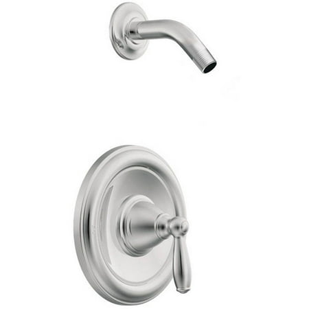 Moen 7 Shower Head Moen T62152NH Brantford Single Handle Posi-Temp Pressure Balanced Shower Trim without Shower Head, Chrome ()