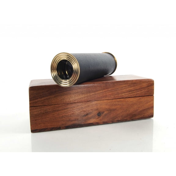1.5" x 15" x 1.5" Handheld Telescope in Wood Box