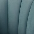 thumbnail image 6 of Posh Living Blaze Velvet Upholstered Barrel Back Accent Chair in Teal/Gold, 6 of 8