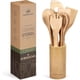 thumbnail image 4 of Juego de utensilios de cocina de madera y bambú: 8 piezas con soporte, cuchara de madera y utensilios de cocina antiadherentes., 4 of 5