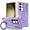 Purple, variant on Phone Case for Samsung Galaxy S24 Ultra Case Magnetic with Stand Black Fits Wireless Charger, Samsung S24 Ultra Case with Camera Lens Protector Cover Shockproof (Pink White)