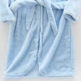 thumbnail image 4 of Gibobby Toddler Kids Soft Flannel Bathrobe,Thickened Warm Hooded Sleep Robe with Waist Tie,Plush Cozy Loungewear for Fall Winter for Boys Girls 2-12T Toddler Pajamas,Blue,Size 9-10T, 4 of 6