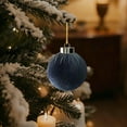 thumbnail image 5 of 12 Pack Velvet Christmas Ball Ornaments Flocked Christmas Tree Hanging Ornaments Shatterproof Flocked Decorative Balls for Xmas Tree Decorations 2.4IN K, 5 of 9