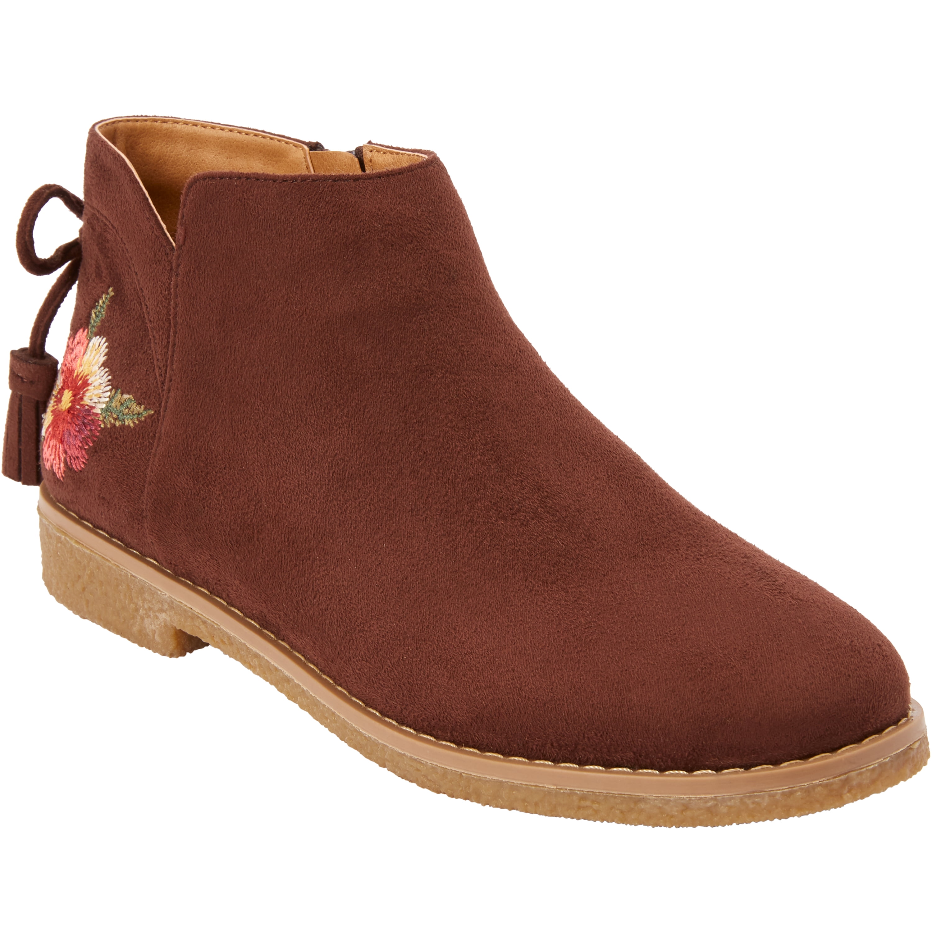 red wide width booties