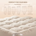 thumbnail image 5 of BEDLORE Cal King Mattress Topper, Bamboo Pillow Top Pad for Back Pain Relief, Thick Soft Mattress Cover with Deep Pockets 6-18 inch(Beige), 5 of 9