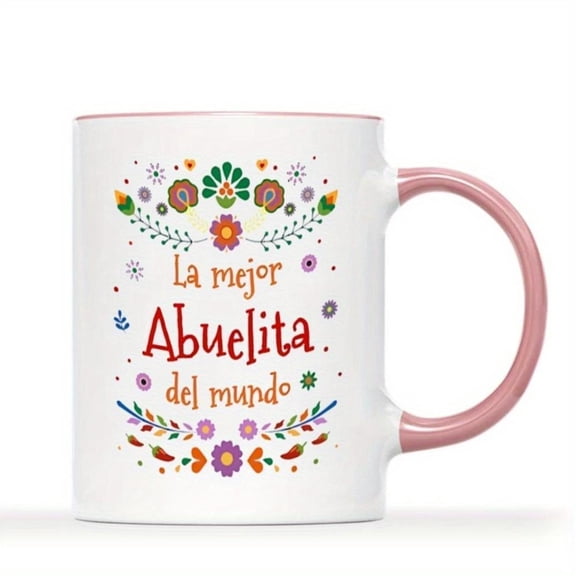 YHRJWN Abuela Gifts La Mejor Abuelita Del Mundo Coffee Mug Grandma Gifts Abuelita Gifts in Spanish Mothers Day Birthday Christmas Regalo Para Abuela T