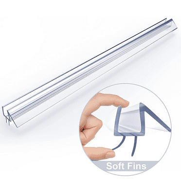 4-Pack Frameless Shower Door Bottom Seal for Glass Doors – Stop Shower Leaks and Create a Water Barrier (0.4” x 20”)