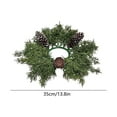 thumbnail image 3 of Bfogop Christmas Wreath Candle Rings Mini Wreath Pine Garland Artificial Frosted Cedar and Pine Cone Candle Rings Holder for Christmas Wedding Home Door Window Chair Wall 14 Inch, 3 of 6