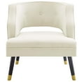 thumbnail image 4 of Traipse Button Tufted Open Back Performance Velvet Armchair, 4 of 7
