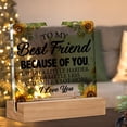 thumbnail image 3 of Friendship Gift for Women - Gifts for Women Friends - Bestie Gift Ideas - Meaningful to My Best Friend Sunflowers Clear Desk Decorative Sign Home Decor Acrylic Sign, 3 of 7