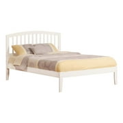 Leo & Lacey Full Spindle Platform Bed in White